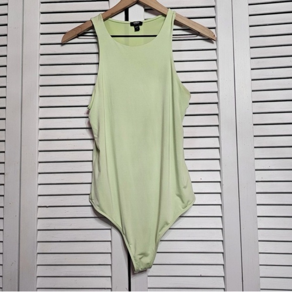 Express Body Contour Thong Bodysuit Lime Green Women's Size‎ Medium - Picture 3 of 10
